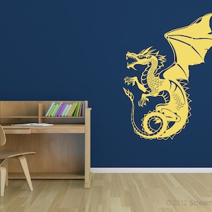 Dragon Wall Decal: Fantasy Kids Room Decor (26 x 34.5)