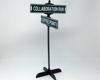 Two Part Wedding Table Custom Street Sign and stand | reception sign table centerpiece custom wedding signs table numbers table decor