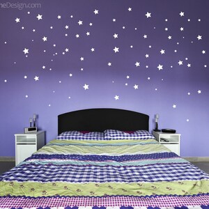 Star Wall Decals: Twinkle Nursery Decor, Removable Vinyl (108 Stars)