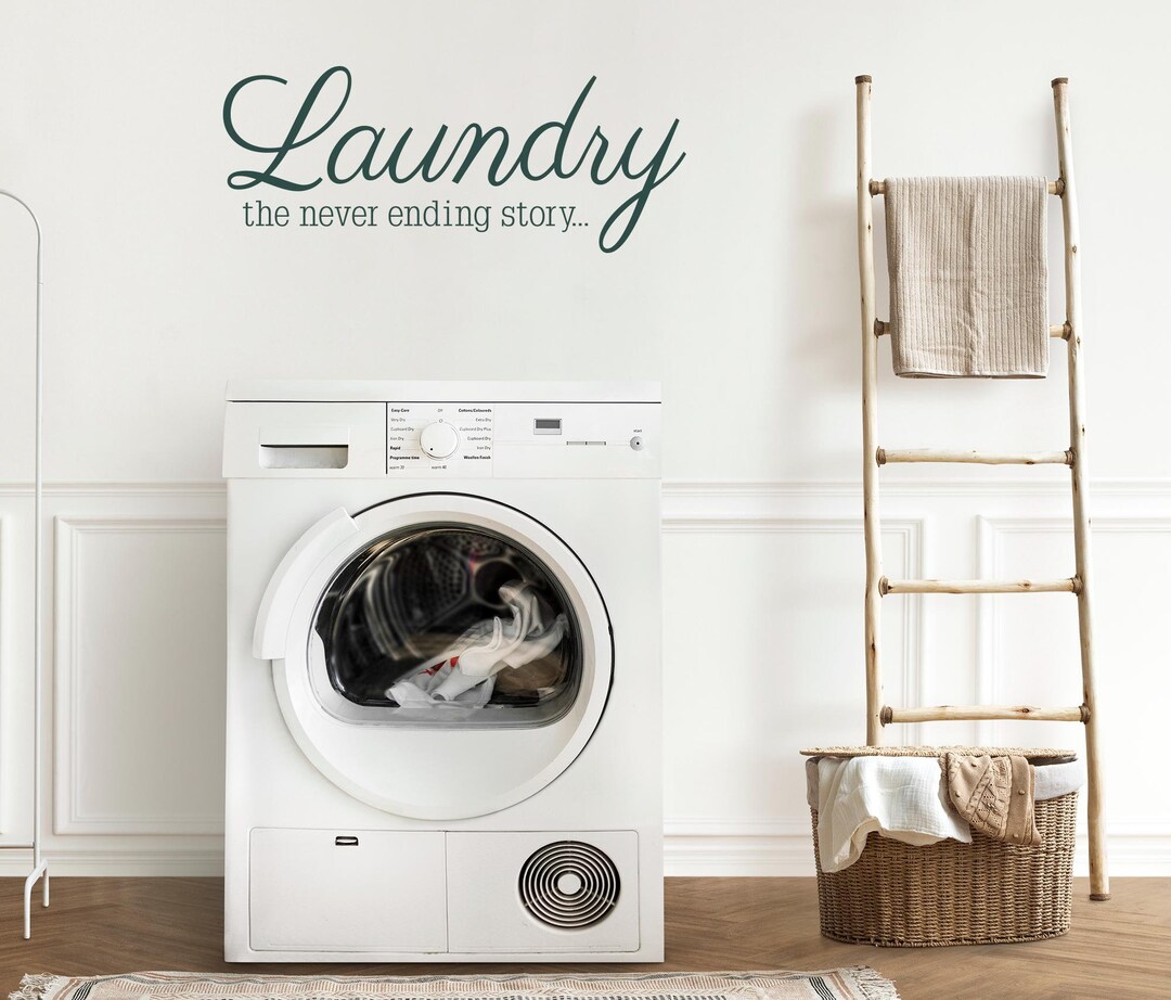 Laundry the Never Ending Story Wall Decal | Laundry Room Decor - Etsy