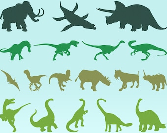 18 Dinosaurs Roam Wall Decals | playroom kids bedroom wall art wall stickers boys room dinosaur raptor trex brontosaurus mammoth dino