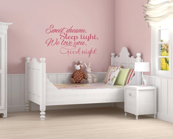 Sweet Dreams Wall Decal Nursery Wall Art Kids Bedroom Etsy