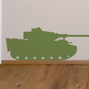 Army Tank Wall Decal: Military Kids Room Decor