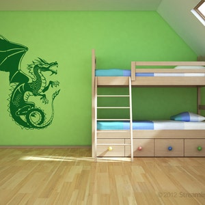 Giant Dragon Wall Decal: Fantasy Bedroom Decor