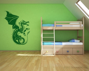 Giant Dragon Wall Decal | kids wall art fantasy decor bedroom wall art bedroom wall decor fantasy wall art large wall art dragon sticker