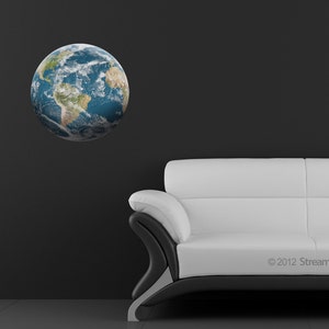 Earth Wall Decal: Removable Planet Sticker, Kids Room Decor image 2