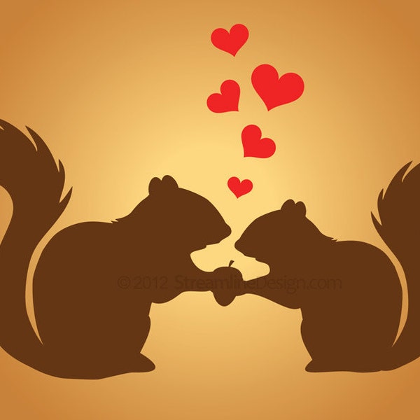 Two Squirrels Decal Etsy