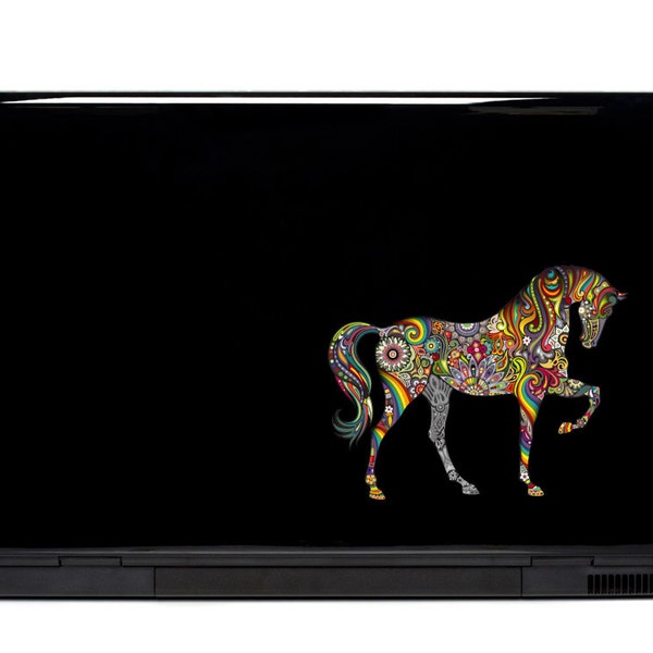 Colorful Horse Laptop Decal | horse sticker for car rainbow horse decal horse car decals laptop sticker decal iphone stocking stuffer