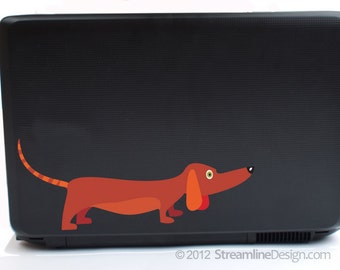 Dachshund Laptop Decal: Glossy Vinyl Doxie Sticker