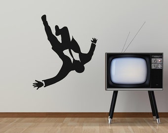 Mad Business Men Falling From The Sky Wall Decal | mad men tv show don draper office decor lobby decor art deco lobby art art deco decals