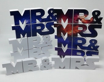 MR & MRS Wedding Table Centerpiece |  starwars wedding mr and mrs sign May 4 wedding decoration newlywed gifts May the forth be with you