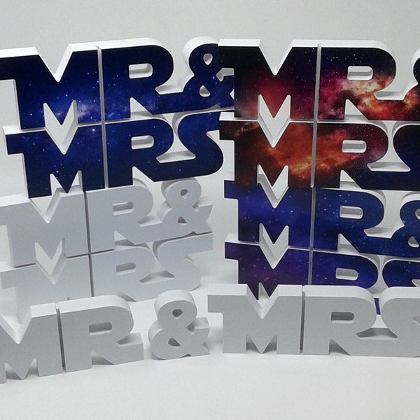 MR & MRS Wedding Table Centerpiece |  starwars wedding mr and mrs sign May 4 wedding decoration newlywed gifts May the forth be with you