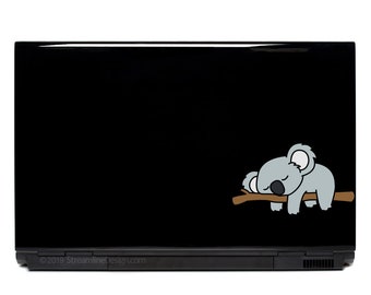 Sleepy Koala Vinyl Decal | Laptop, Car, Phone Sticker