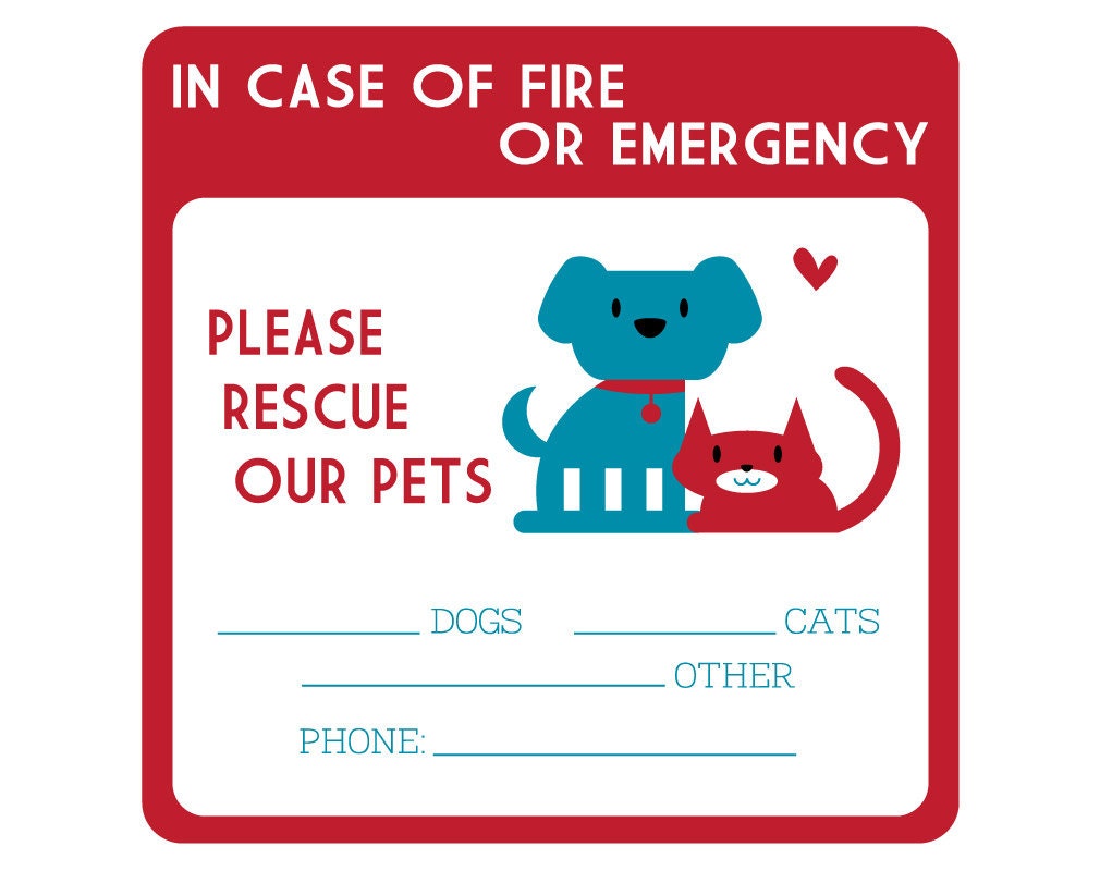 HOODANCOS Emergency Alert Stickers - 20 Sheet Rescue Decals For Home Safety
