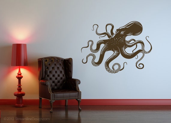 Awesome Octopus Wall Decor Figure Silver Leaf Finish Awesome Octopus Wall Decor Figure Silver Leaf Finish