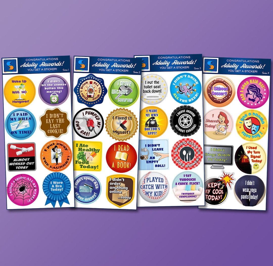 Maturity Sticker Adulting Reward Stickers: Funny Gag Gift Decals - Etsy