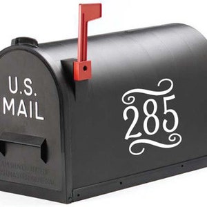 Decorative Mailbox Numbers Vinyl Decal house numbers mailbox decals mailbox stickers curb appeal address numbers outdoor vinyl image 1