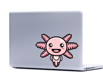 Adorable Axolotl Laptop Decal | cute Axolotl sticker stocking stuffer FREE SHIPPING yeti cup sticker car decal laptop sticker Axolotl gift