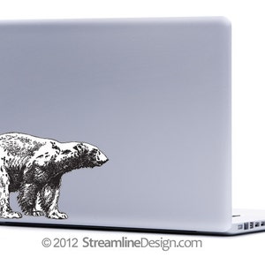 Polar Bear Vinyl Decal: Laptop, Car Window Sticker