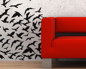 Flock of Birds Wall Decal: Flying Bird Wall Art