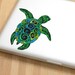 Ornate Sea Turtle Vinyl Decal | Sea turtle sticker free shipping laptop decal macbook decal car decal sea turtles turtle sticker