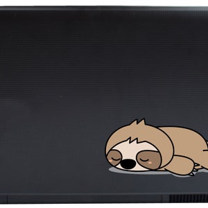 Sleepy Sloth Laptop Decal sloth sticker FREE SHIPPING MacBook decal car decal yeti cup decals iPhone decal cute sloth cartoon sloth image 2