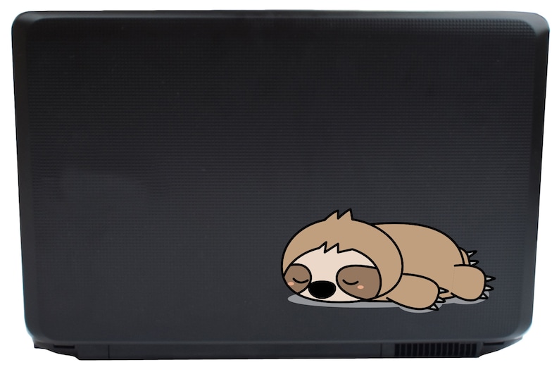 Sleepy Sloth Laptop Decal sloth sticker FREE SHIPPING MacBook decal car decal yeti cup decals iPhone decal cute sloth cartoon sloth image 2