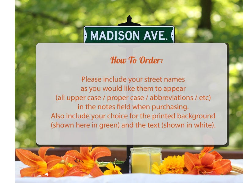 Wedding Table Custom Street Sign and stand reception sign table centerpiece custom wedding signs table numbers wedding planner table decor image 5