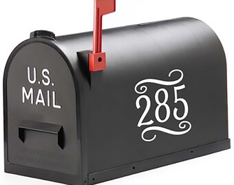 Mailbox Numbers Vinyl Decal: Decorative Address Numbers, Curb Appeal