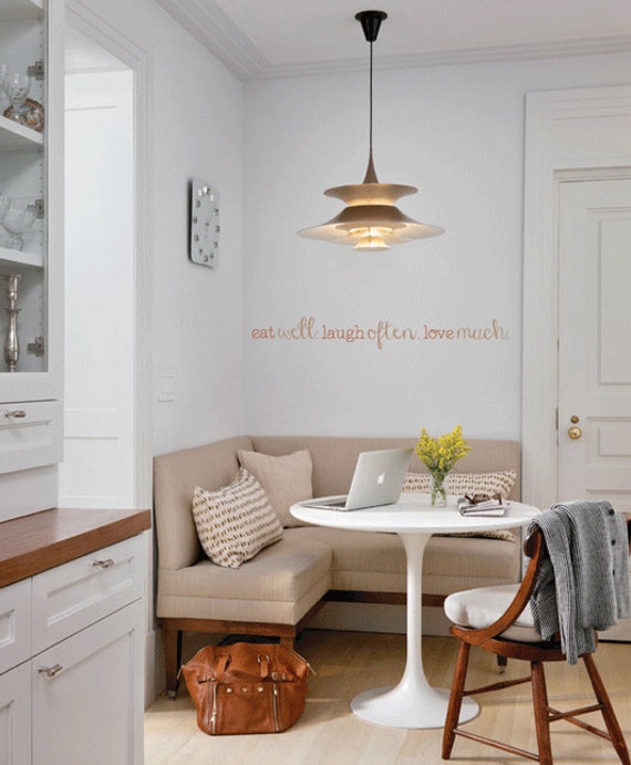 48in x 5in Burgundy Eat Well Laugh Often Love Much Quote Vinyl Wall Art Decal Sticker Removable Home Decor 48in x 5in Burgundy Eat Well Laugh Often Love Much Quote Vinyl Wall Art Decal Sticker Removable Home Decor