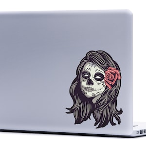 Sugar Skull Girl Decal | Day of the Dead Sticker
