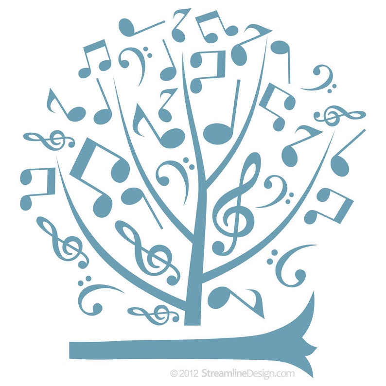 Music Note Tree Removable Vinyl Wall Decal | Music Teacher Music ...