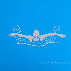 Butterfly Stroke Swimmer Wall Decal | girl swimmer girl swimming room decor swimming wall decor swimmer wall decor female swimmer
