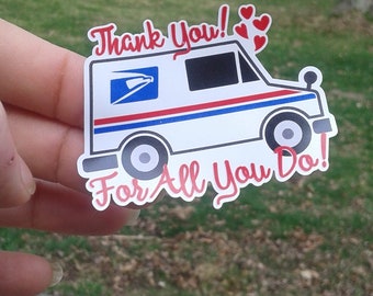 Post Office Thank You Decal | Mailbox thank you postal worker thank you essential worker post office stickers for mailbox postal worker love