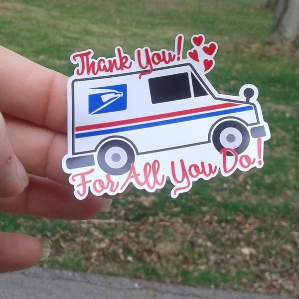 Post Office Thank You Decal | Mailbox thank you postal worker thank you essential worker post office stickers for mailbox postal worker love