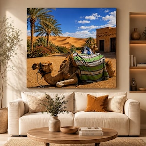 Moroccan Desert Camel Wall Art Pri