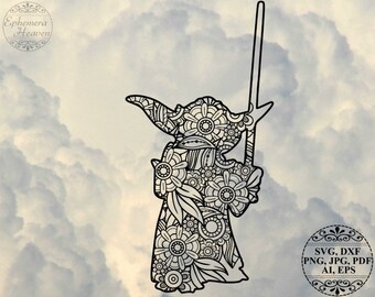 Download Baby Yoda Svg Yoda Mandala Svg Yoda Clipart Yoda Decal Etsy