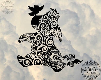 Download Eeyore Mandala Svg For Silhouette - Layered SVG Cut File - Download Free Fonts - Download ...