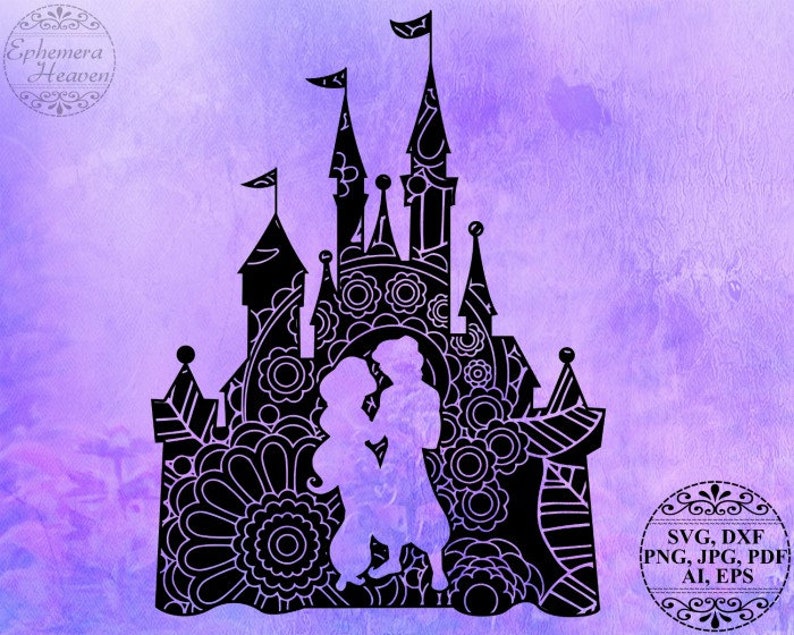 Download Aladdin and Jasmine SVG Disney Castle SVG File Zentangle ...