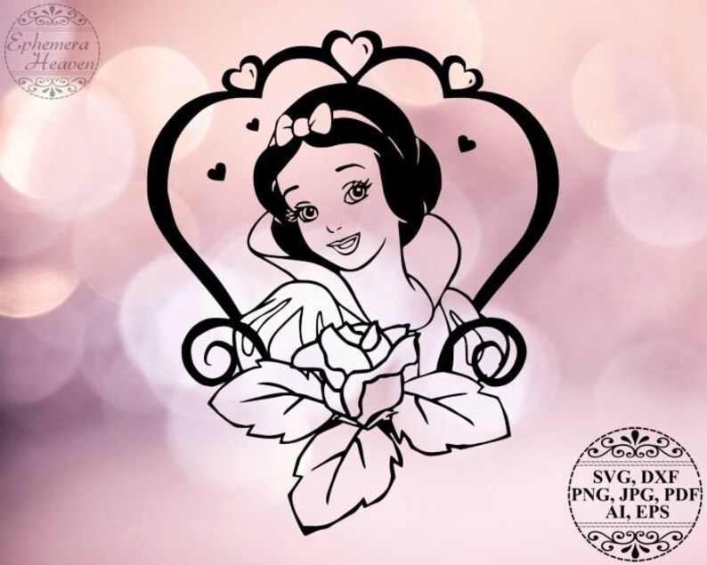 Download Snow White With Hearts Svg Cut Files For Cricut And Silhouette Disney Princess Svg Snow White Svg The Fairest Svg Clip Art Art Collectibles Delage Com Br