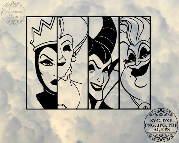 Disney Villains Svg Bad Girls Svg Evil Queen Svg Maleficent | Etsy
