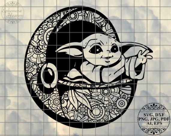 Download Baby Yoda Svg Baby Yoda Mandala Svg Baby Yoda In Pod Svg Etsy