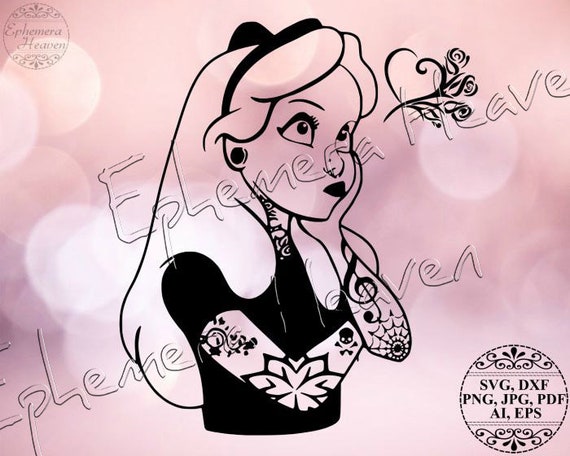Free Free 221 Gothic Tattooed Disney Princesses Svg SVG PNG EPS DXF File
