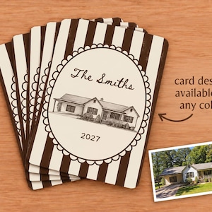 Your Own House Portrait, Playing Cards | Personalized Housewarming Gift, Closing Gift