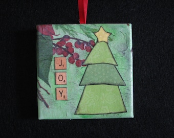 Ornament Collage Christmas Tree Joy