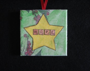 Ornament Collaged Star of Hope