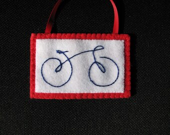 Ornament Bicycle Line Drawing