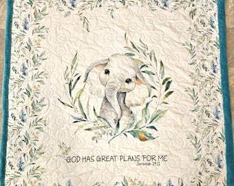 Crib Bedding - Elephant- God has great plans for you