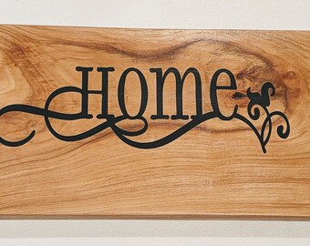 Wood Plaque, Home is where the heart is