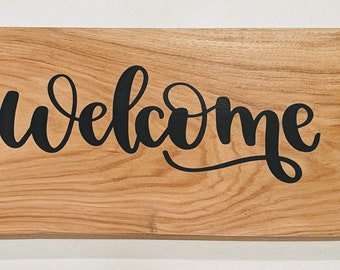 Wood Plaque, Welcome